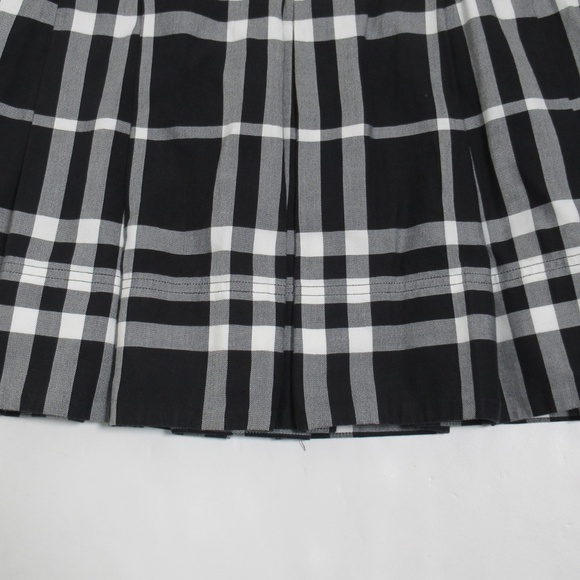 Burberry London Women's Pleated Plaid Skirt Black Size 8 US / 10 UK - Picture 3 of 12